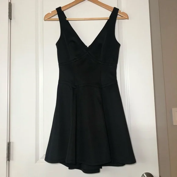 open lace back dress Sequin Sweetheart Mini Dress Black / S main image 1